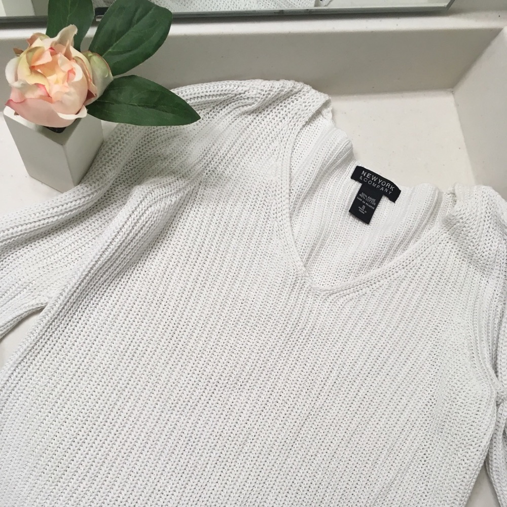 New York and Company White Sweater
